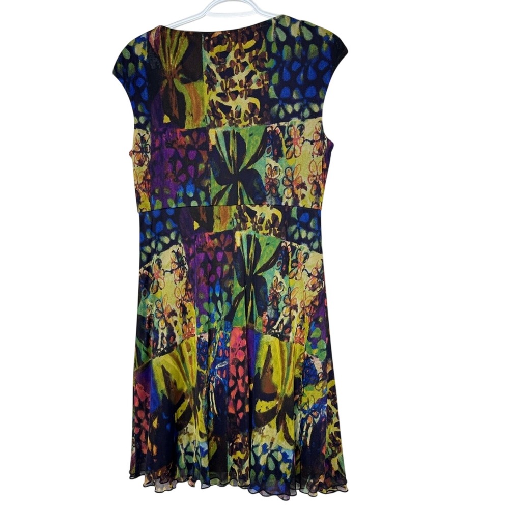 Dressbarn Women Y2K Babydoll Forest Fairy Midi Dress Sz 10P Mystical Whimsical - Picture 13 of 13